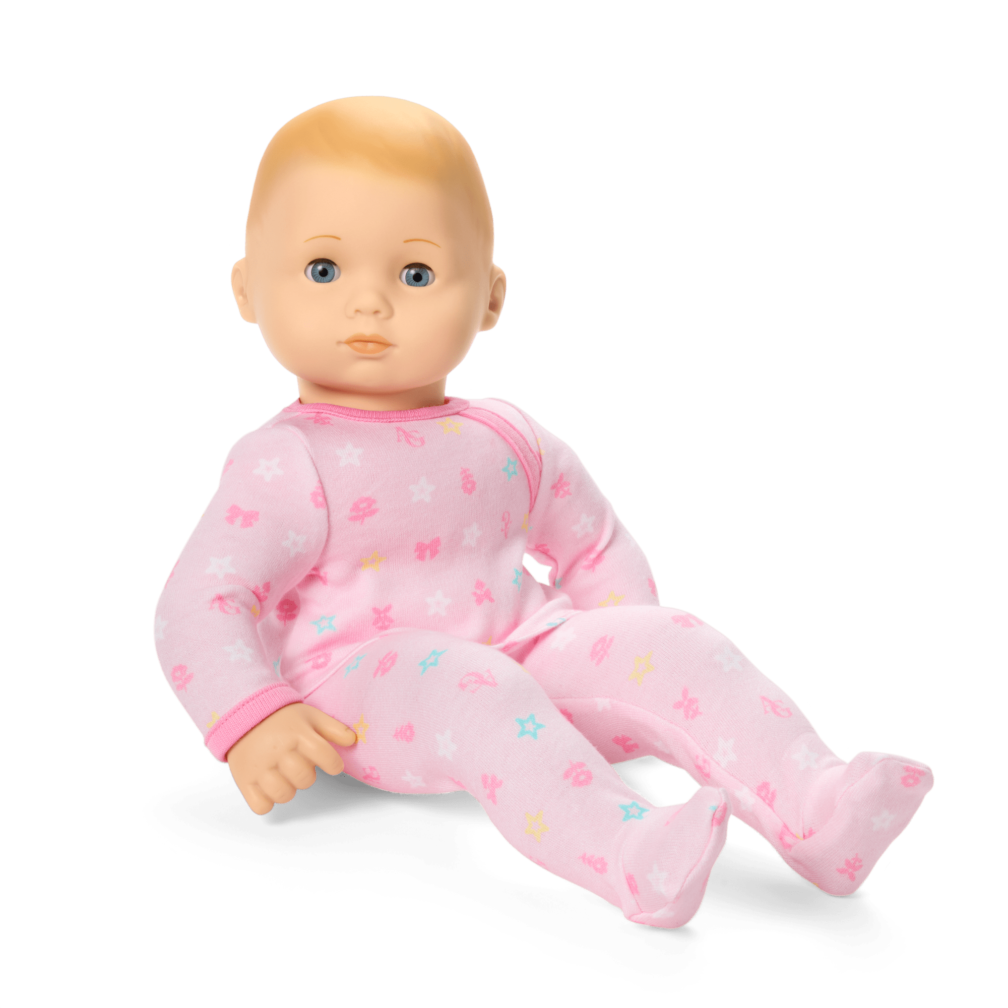 Bitty Baby Doll #3 with blonde hair in Pastel Pink
