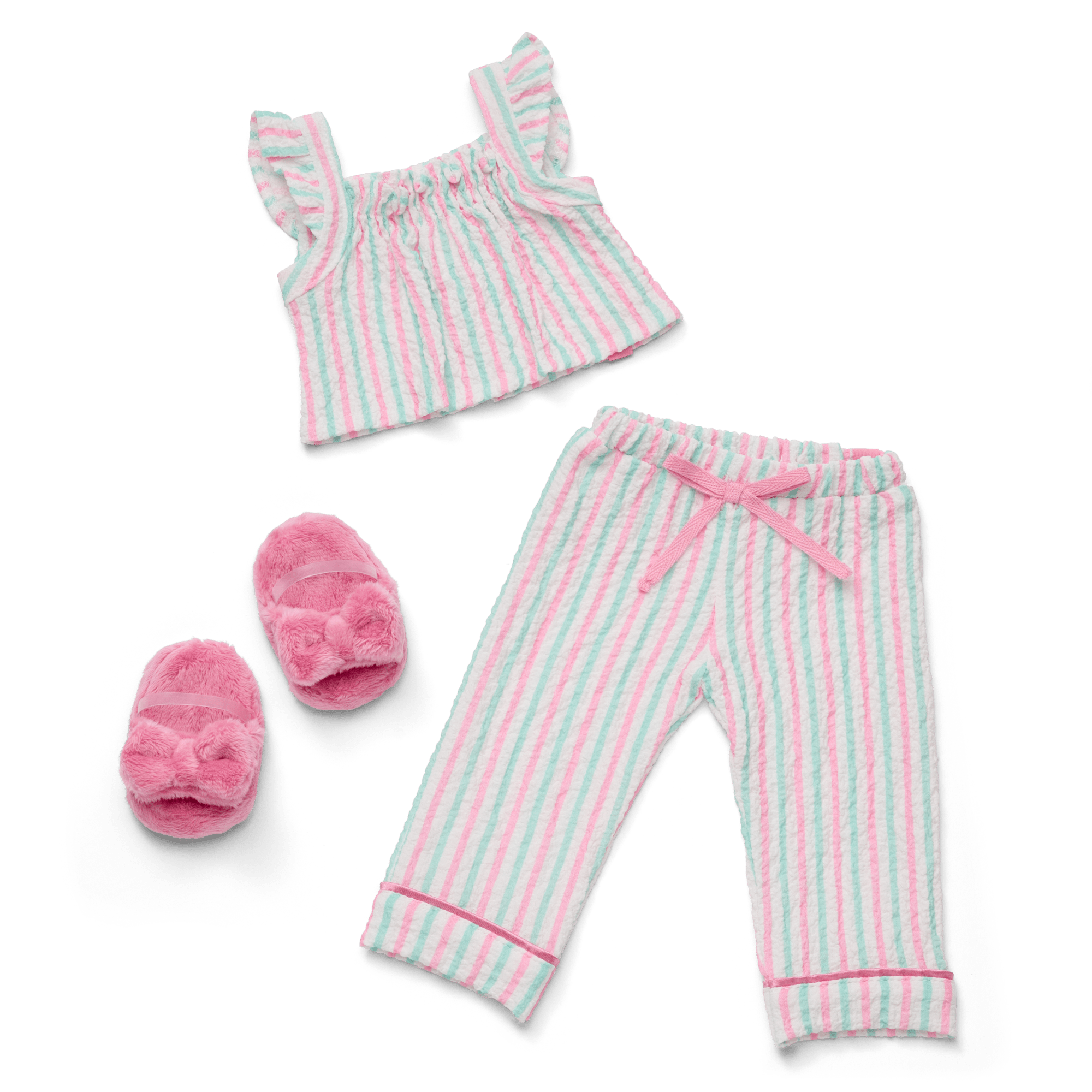 Raquel's Coastal Stripes Pajamas for 18-inch Dolls (Girl of the Year 2026)