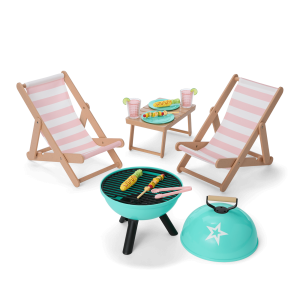 Raquel's Beach Chairs & Barbecue Set for 18-inch Dolls (Girl of the Year 2026)