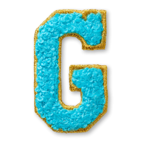 AG  Letter G Stick-On Patch
