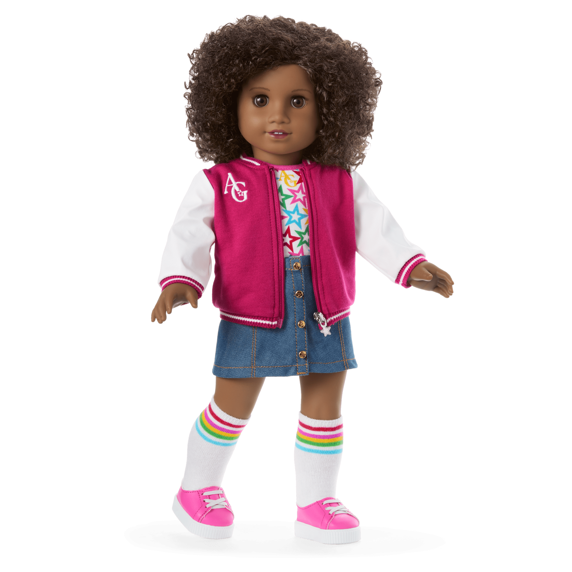 Truly Me 18-inch Doll #112 with curly dark-brown hair