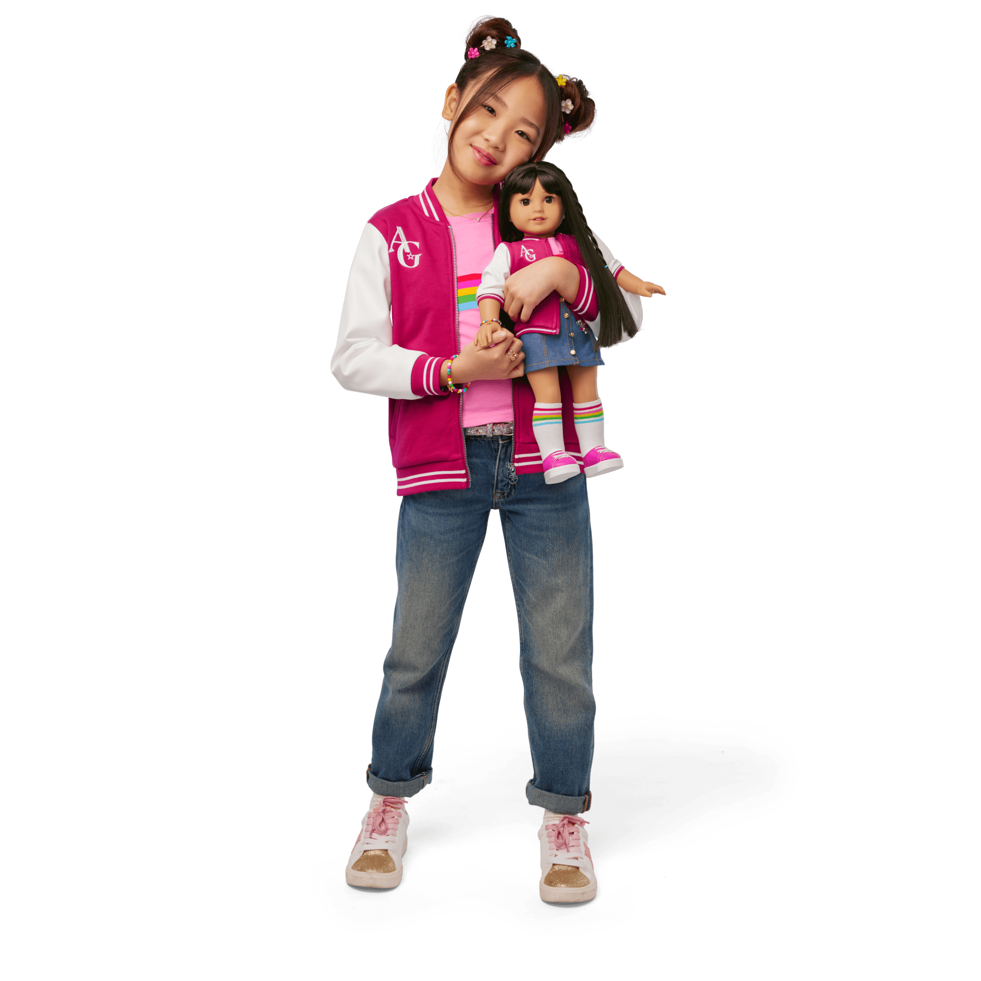 AG Star Squad Varsity Jacket for Girls - Image 4
