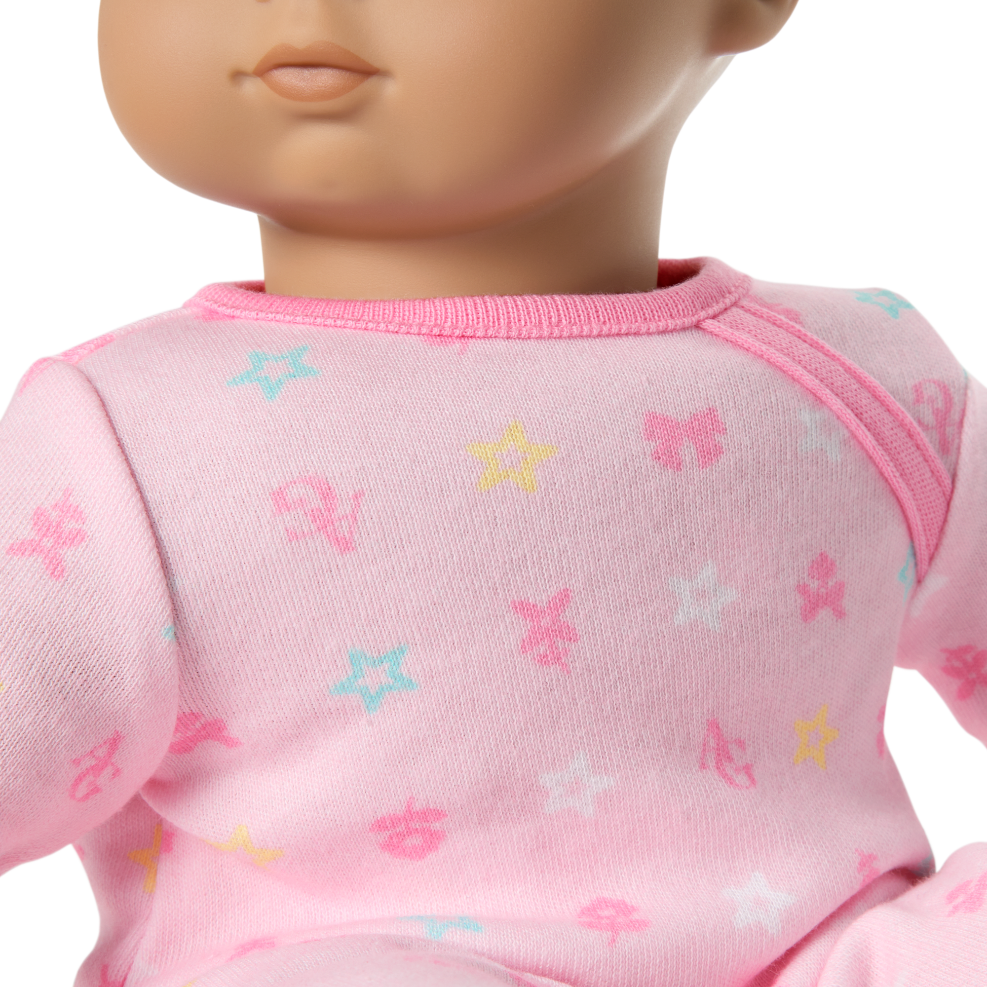 Bitty Baby Doll #5 with dark-brown hair in Pastel Pink - Image 5