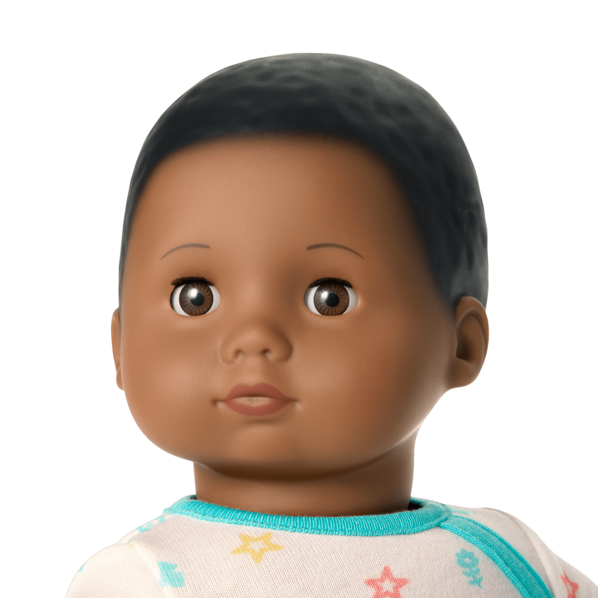 Bitty Baby Doll #1 with black hair in Pastel Blue - Image 3