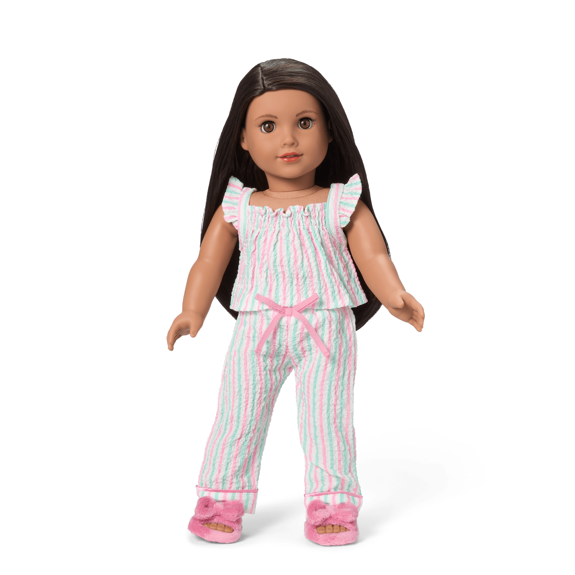 Raquel's Coastal Stripes Pajamas for 18-inch Dolls (Girl of the Year 2026) - Image 2