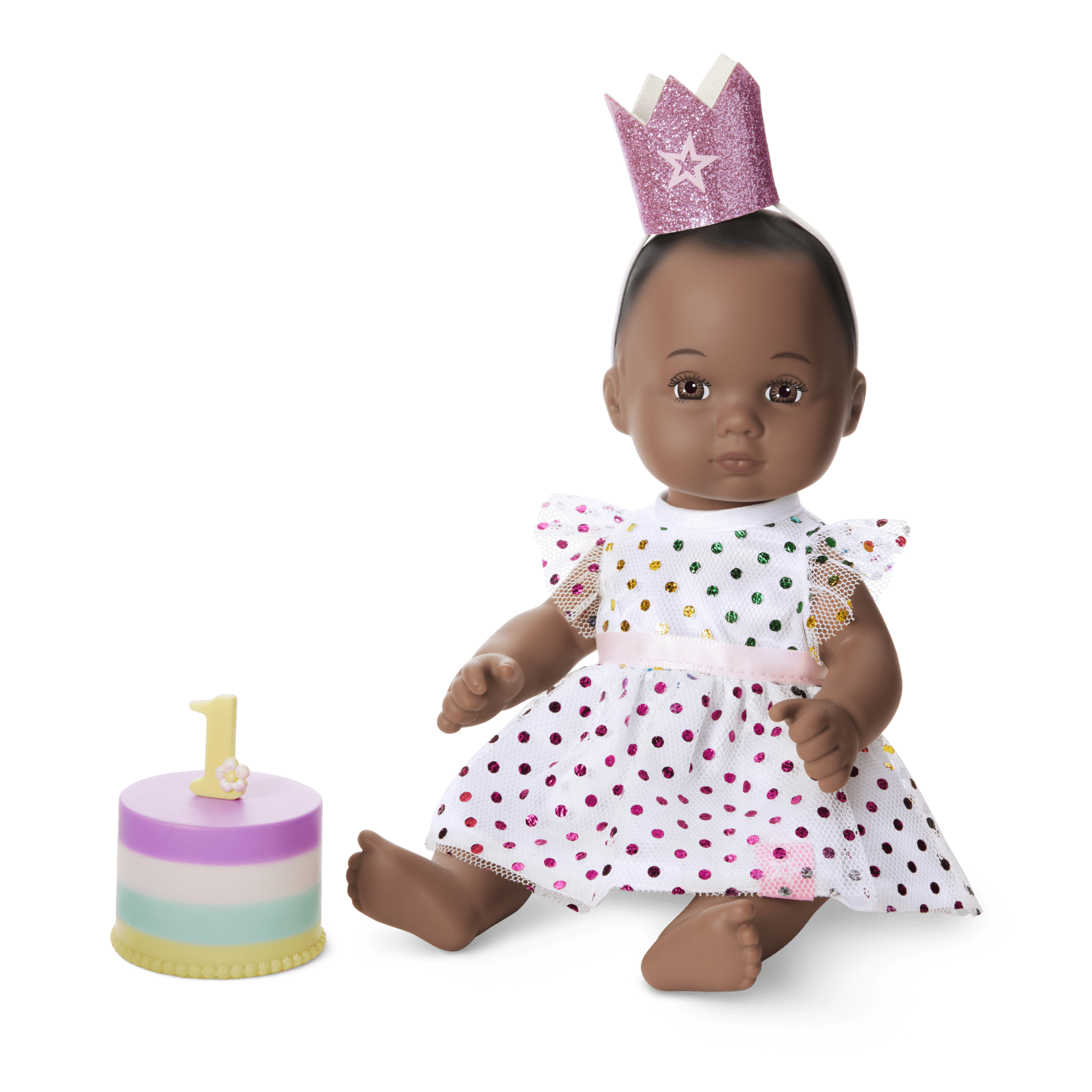 Little Bitty Baby First Birthday Celebration Set for 7.75-inch Dolls - Image 2