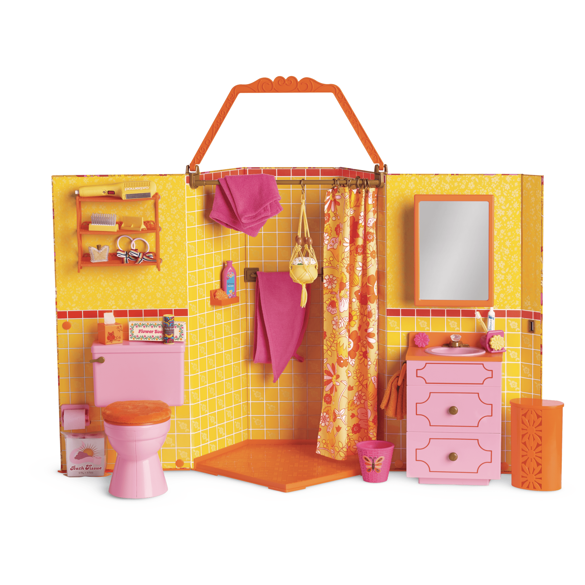 Julie's Groovy Bathroom for 18-inch Dolls (Historical Characters)