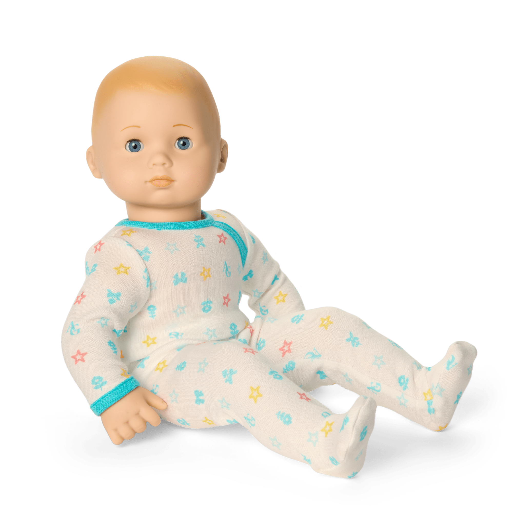 Bitty Baby Doll #3 with blonde hair in Pastel Blue