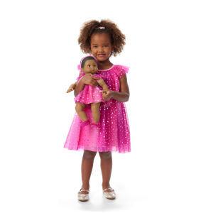 Pink Party-Ready Dresses for Little Girls & Bitty Baby  Dolls