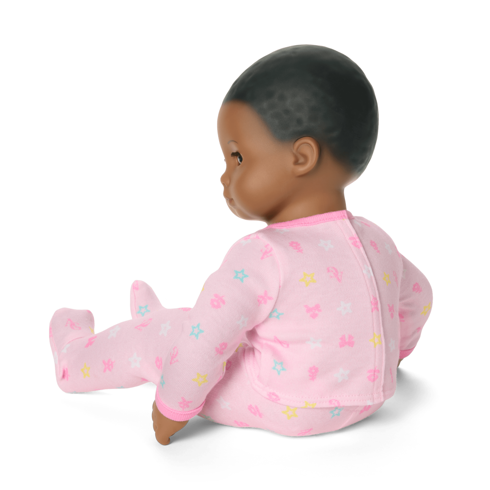 Bitty Baby Doll #1 with black hair in Pastel Pink - Image 4