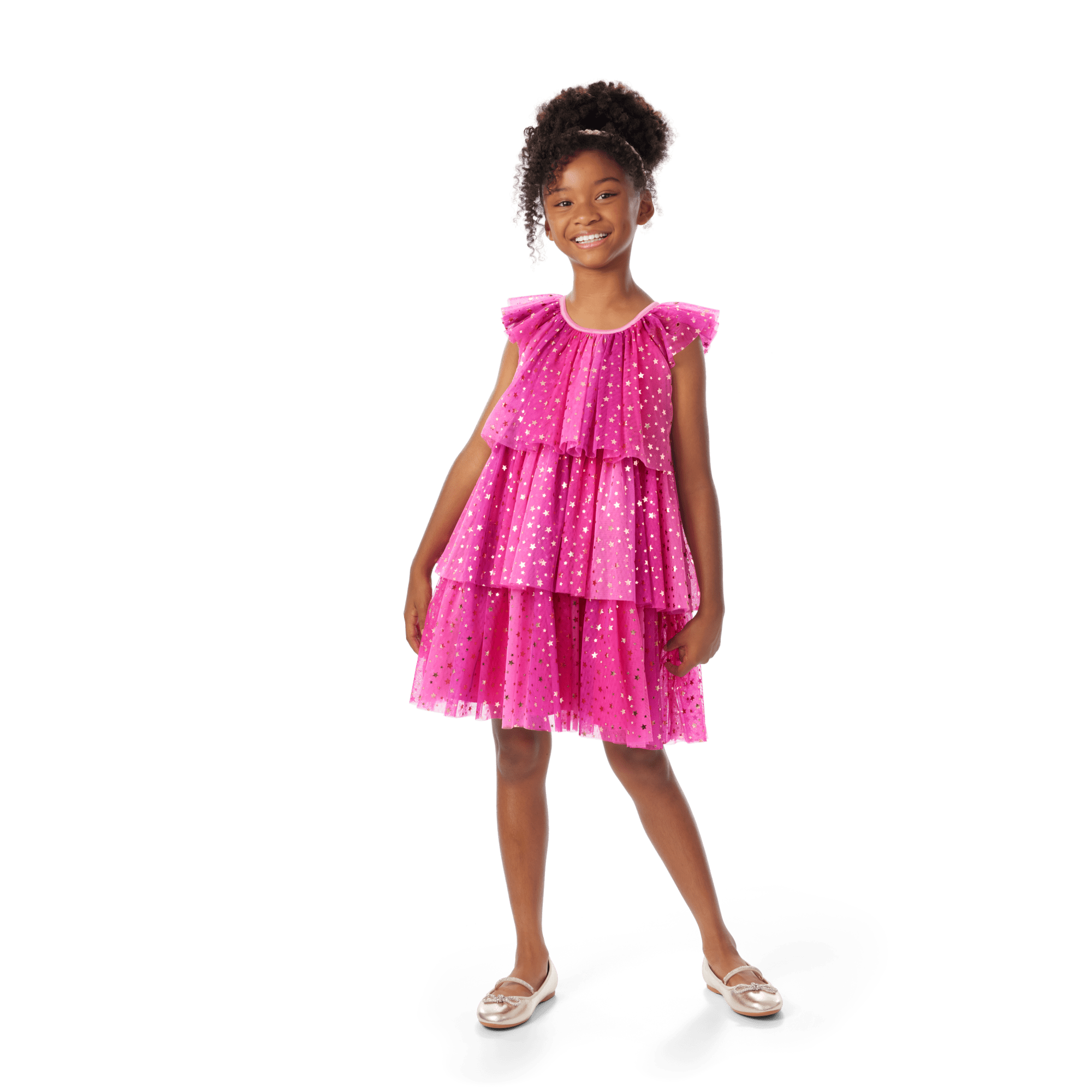Pink Party-Ready Dress for Girls