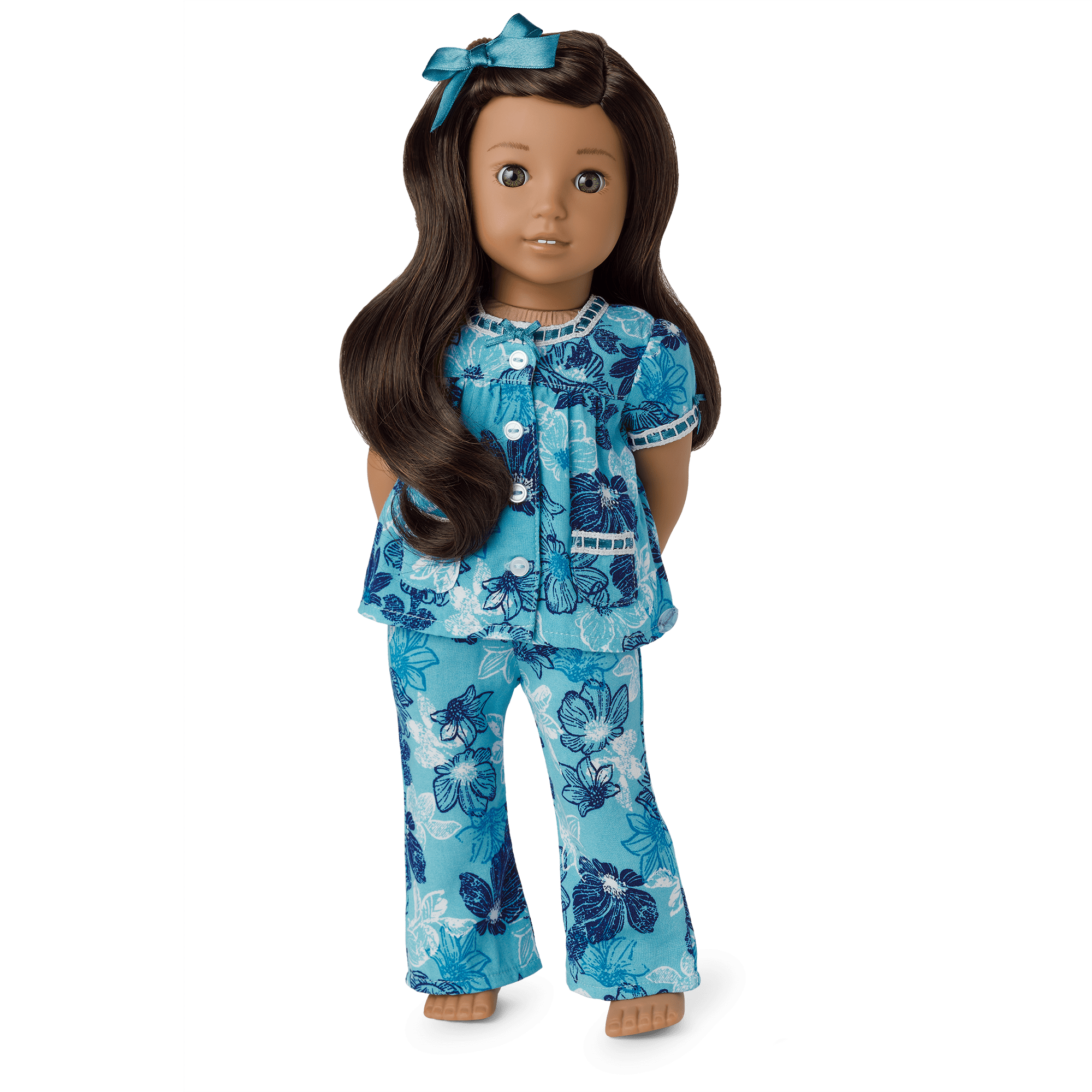Nanea's Floral Pajamas for 18-inch Dolls (Historical Characters) - Image 2