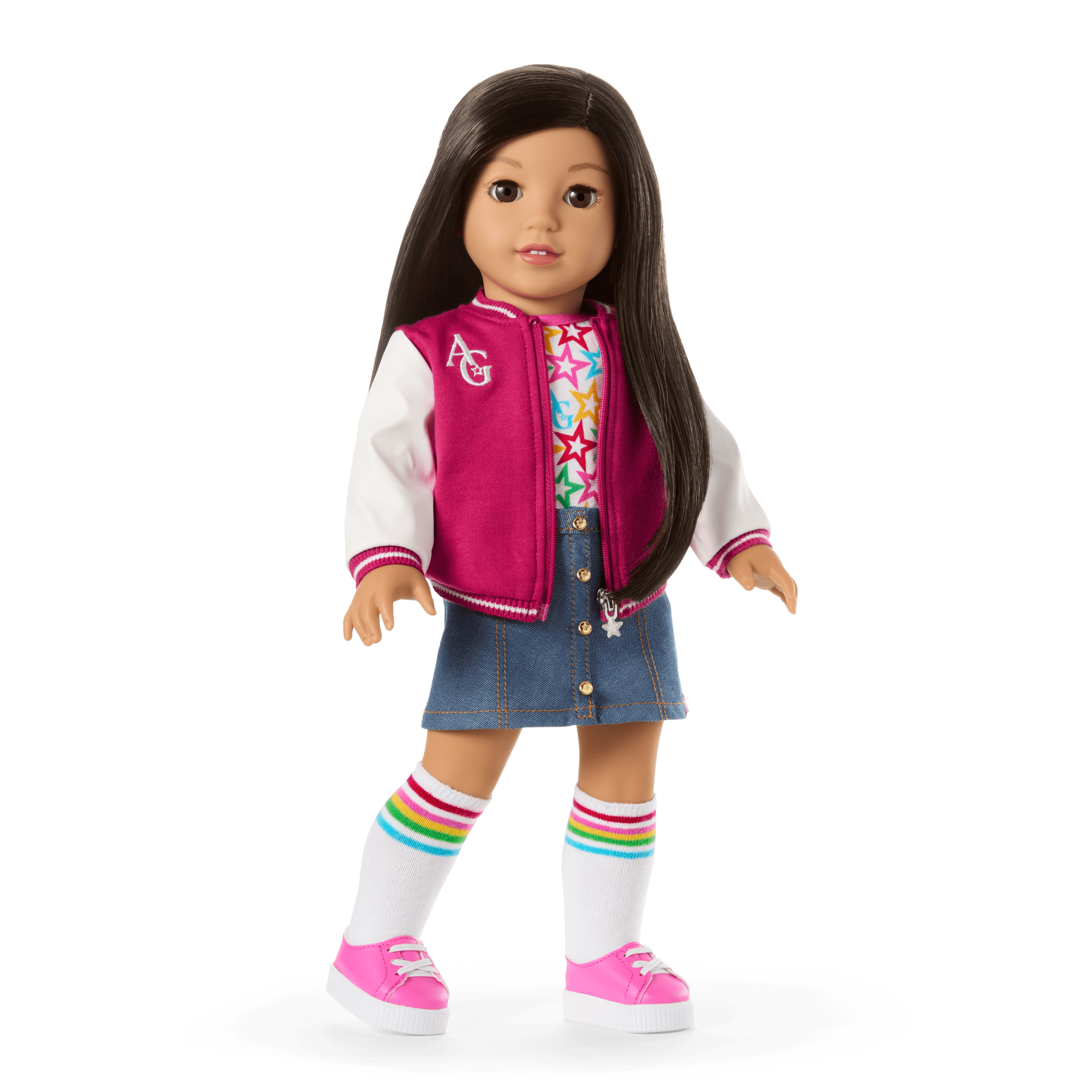 Truly Me 18-inch Doll #124 with straight black-brown hair