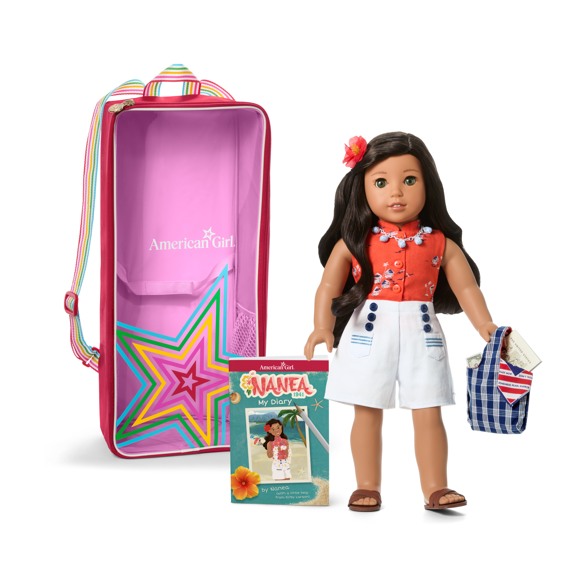 Nanea 18-inch Doll. Book. Accessories & Doll Carrier (Historical Characters)