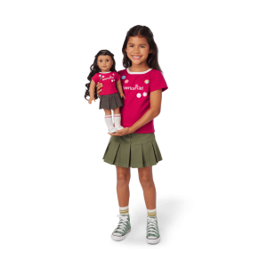 Matching?AG  Grin Pins Ringer Tee Set for Girls & 18-inch Dolls