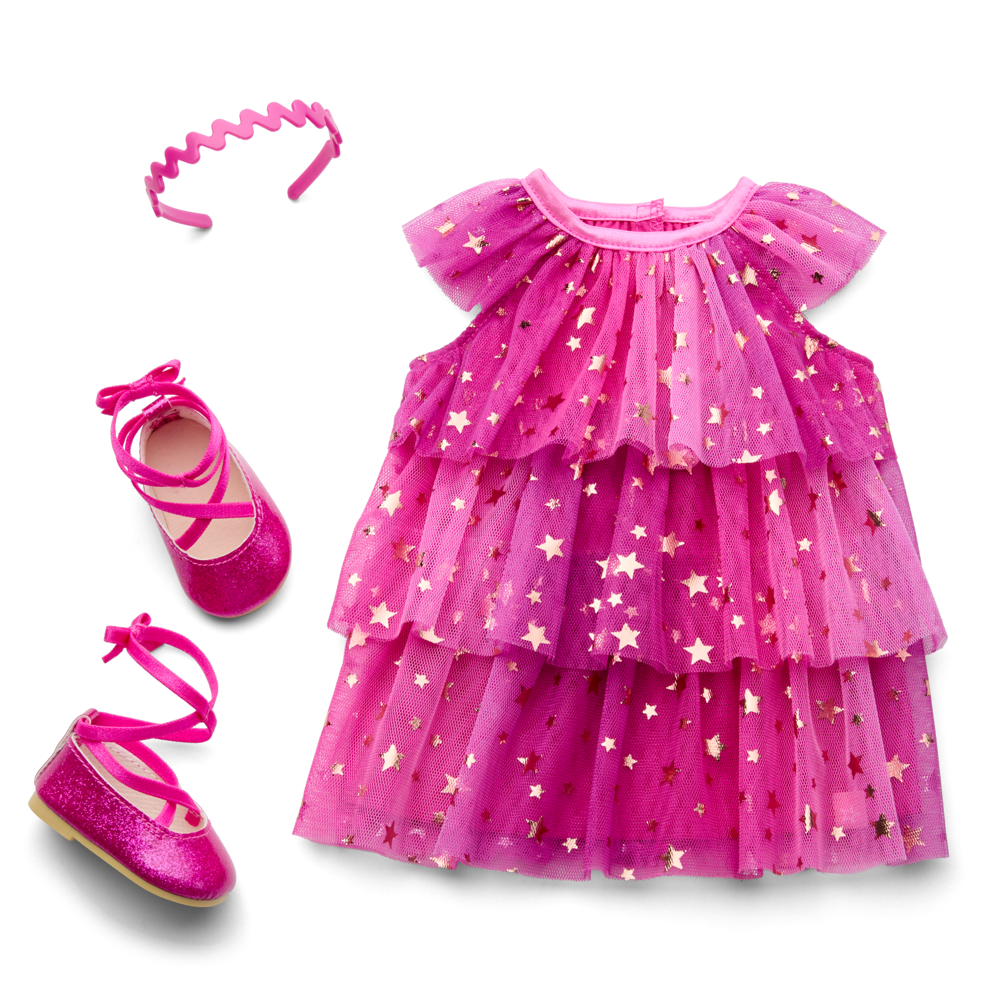 Pink Party-Ready Dresses for Girls & 18-inch Dolls - Image 9