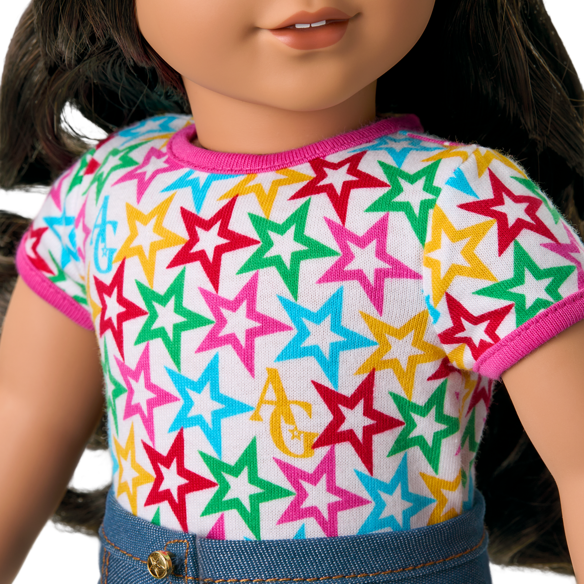 Truly Me 18-inch Doll #108 with curly black-brown hair - Image 7