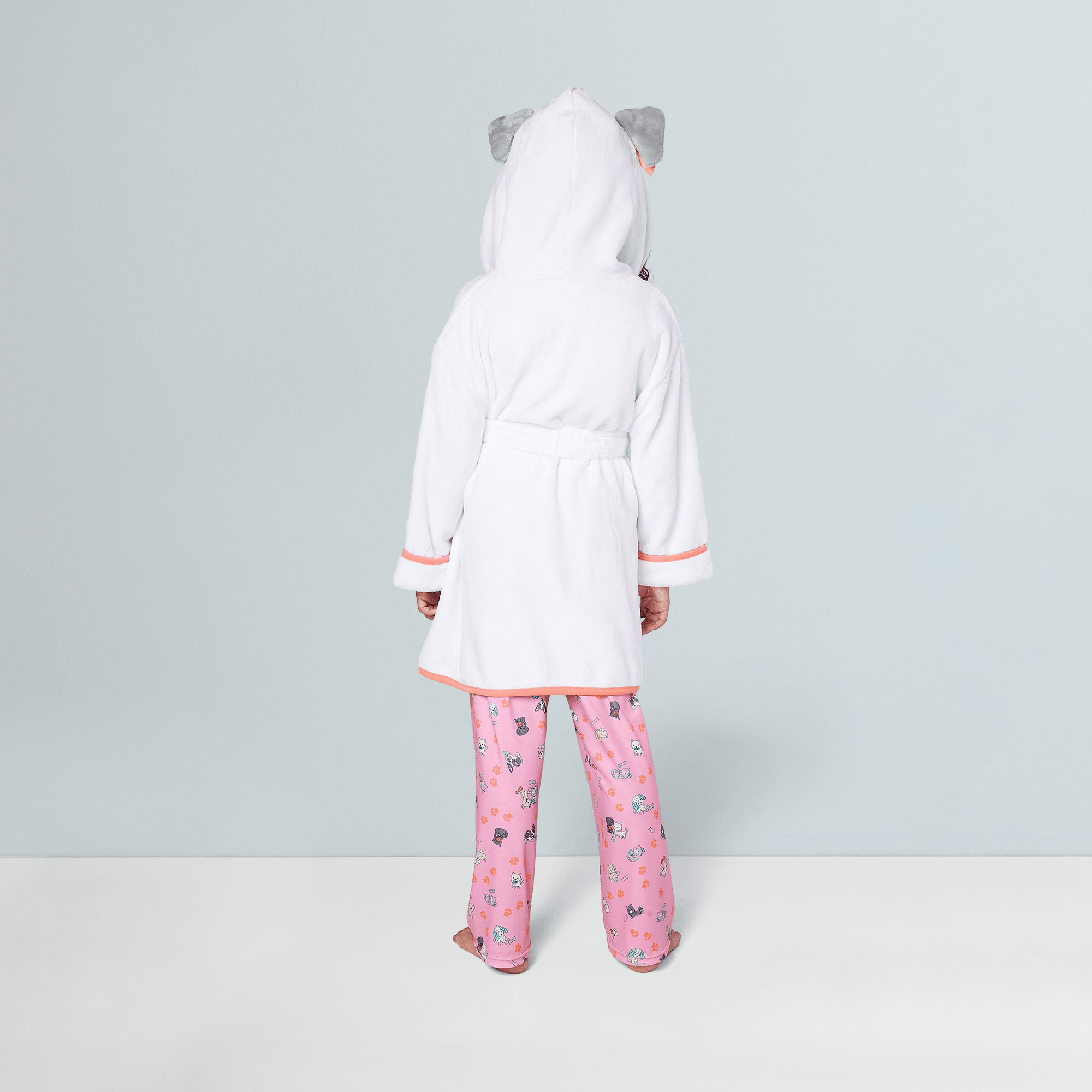 Comfy Puppy Robe Set for Girls & 18-inch Dolls - Image 4