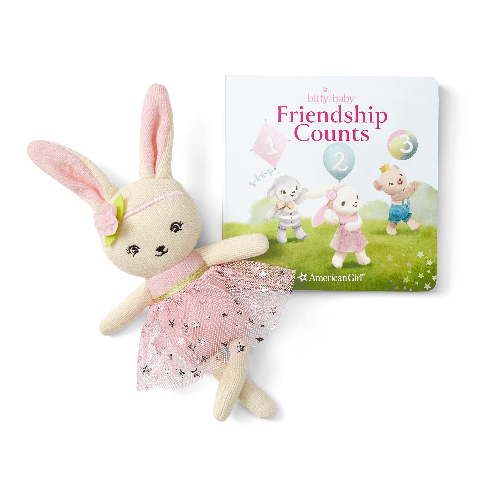 Bitty Baby Doll #6 in Pastel Pink + Bunny Friend & Board Book - Image 4