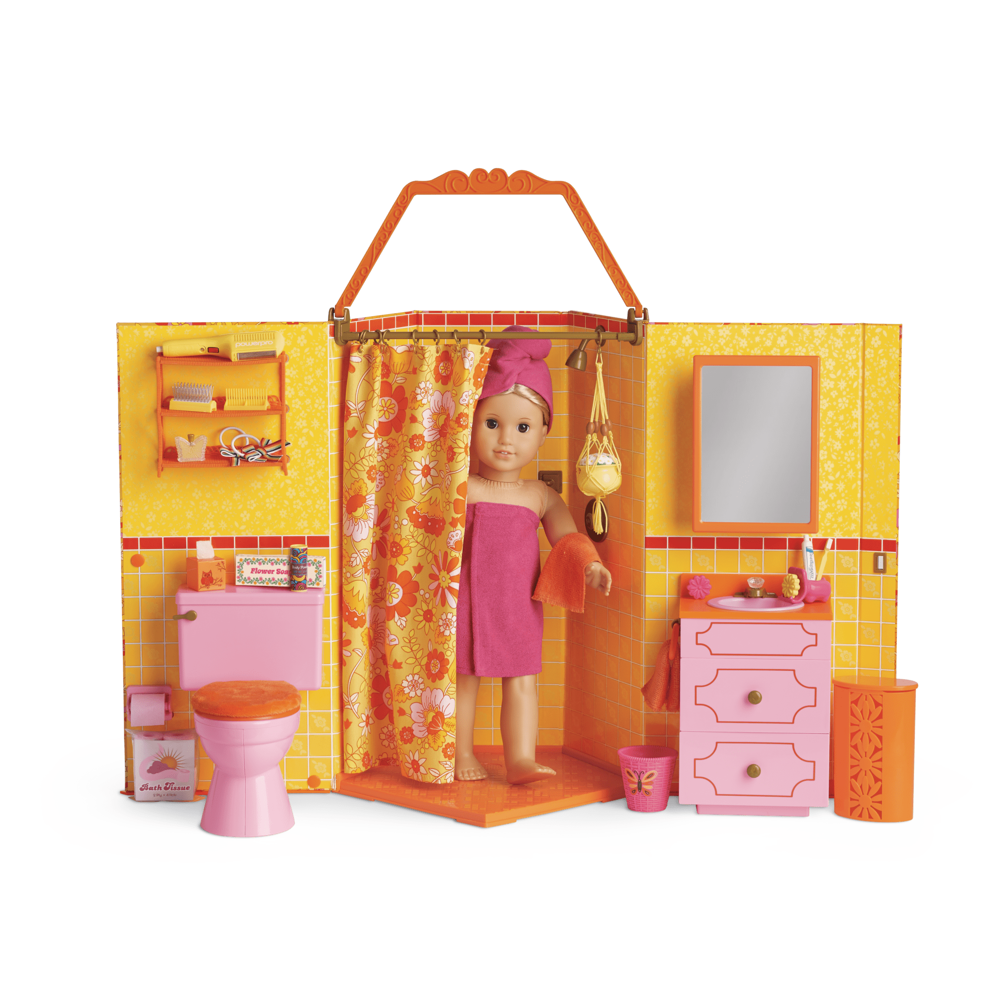 Julie's Groovy Bathroom for 18-inch Dolls (Historical Characters) - Image 2