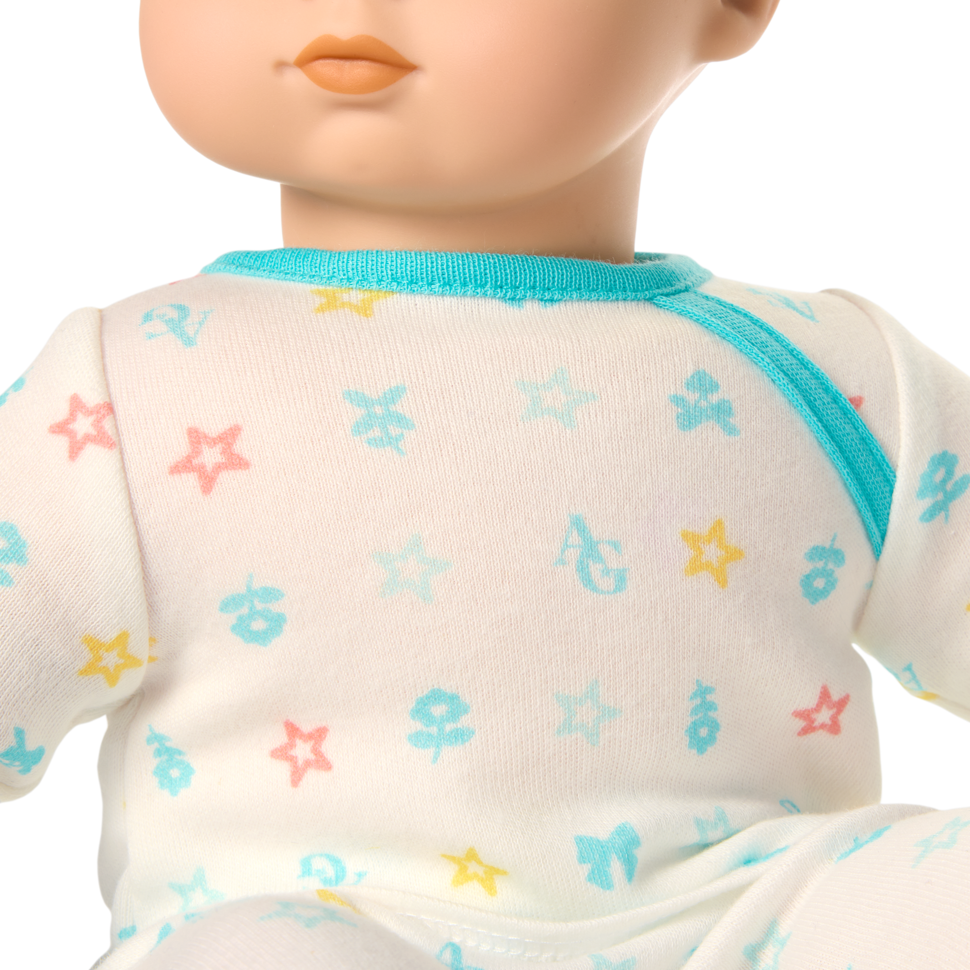 Bitty Baby Doll #2 with brown hair in Pastel Blue - Image 5