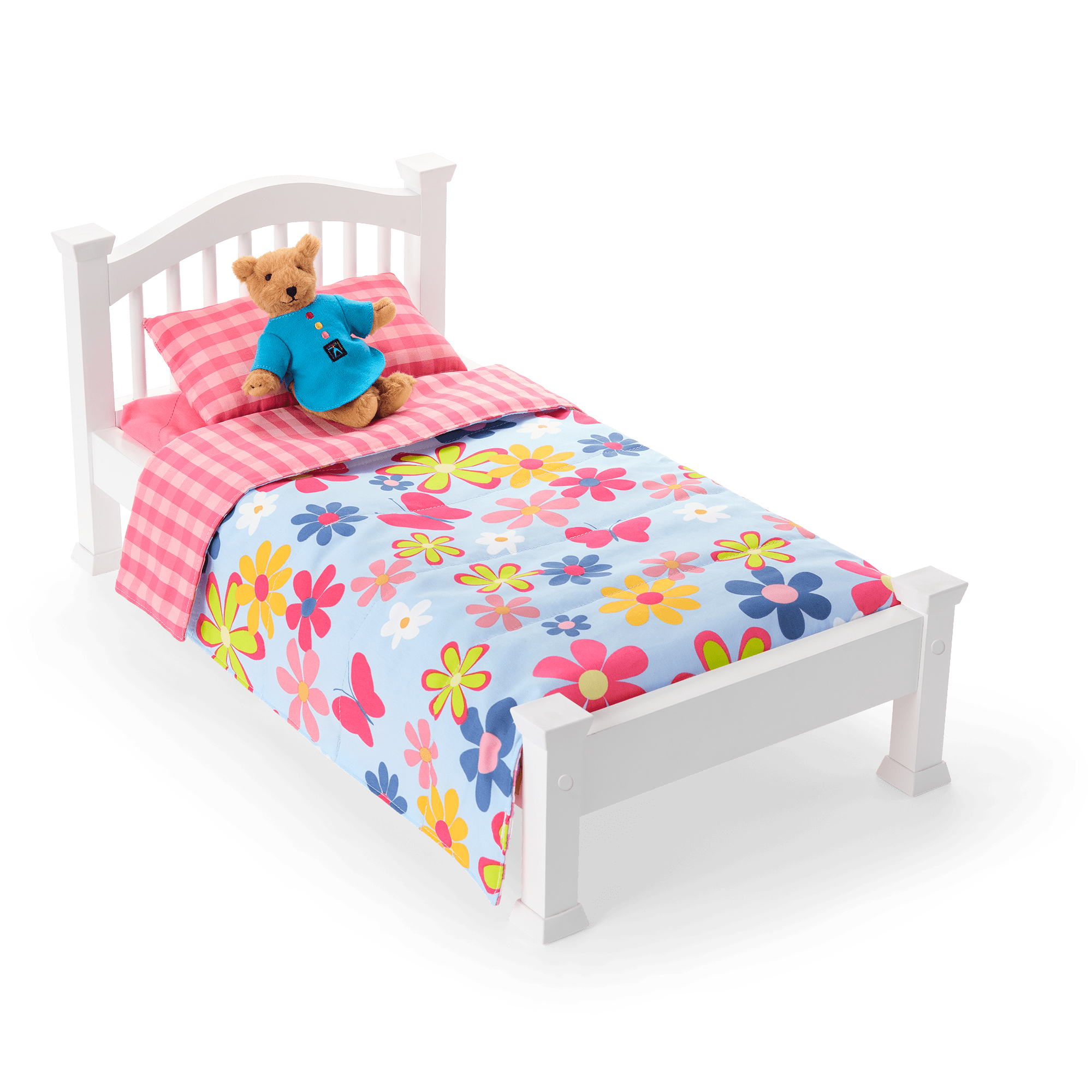 Isabel's Bed & Floral Dreams Bedding Set for 18-inch Dolls (Historical Characters)