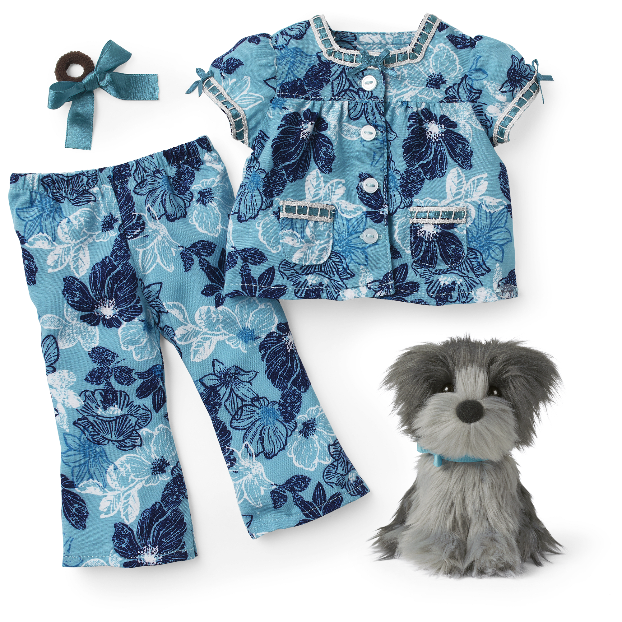 Nanea's Floral Pajamas & Dog (Historical Characters) - Image 2
