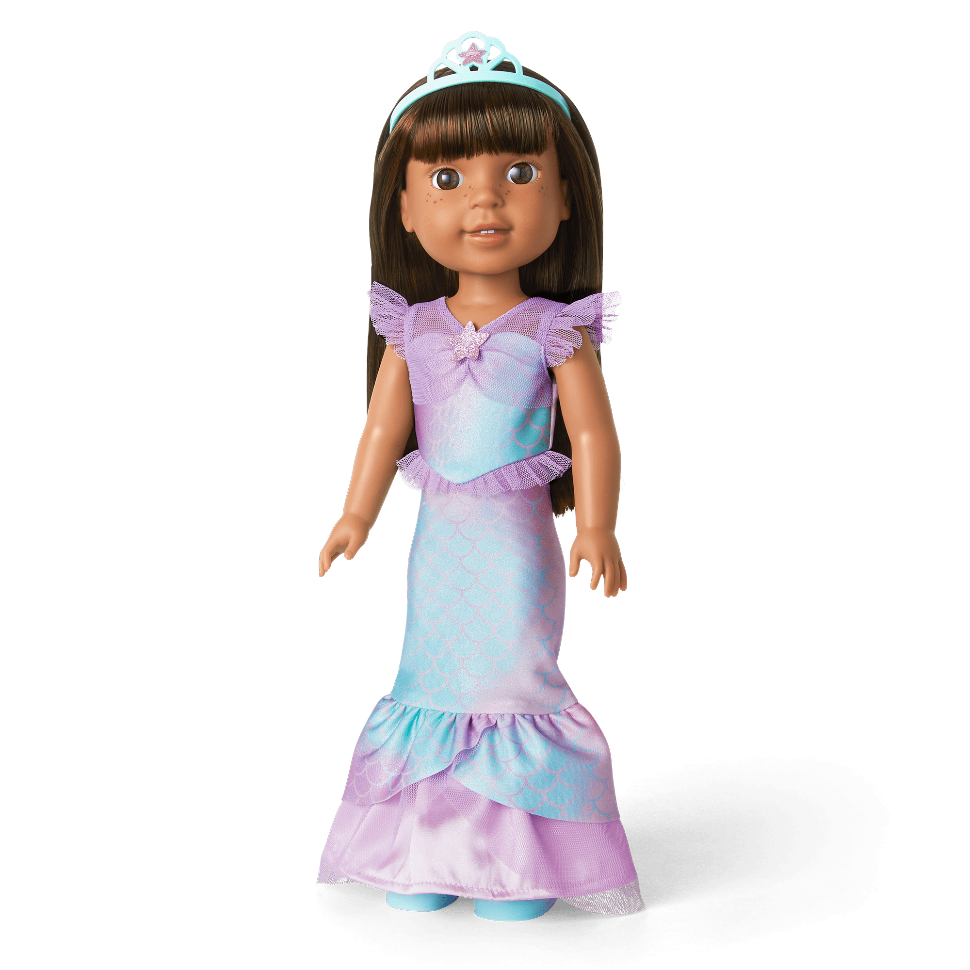 2-in-1 Sparkly Mermaid Outfit for WellieWishers Dolls - Image 2