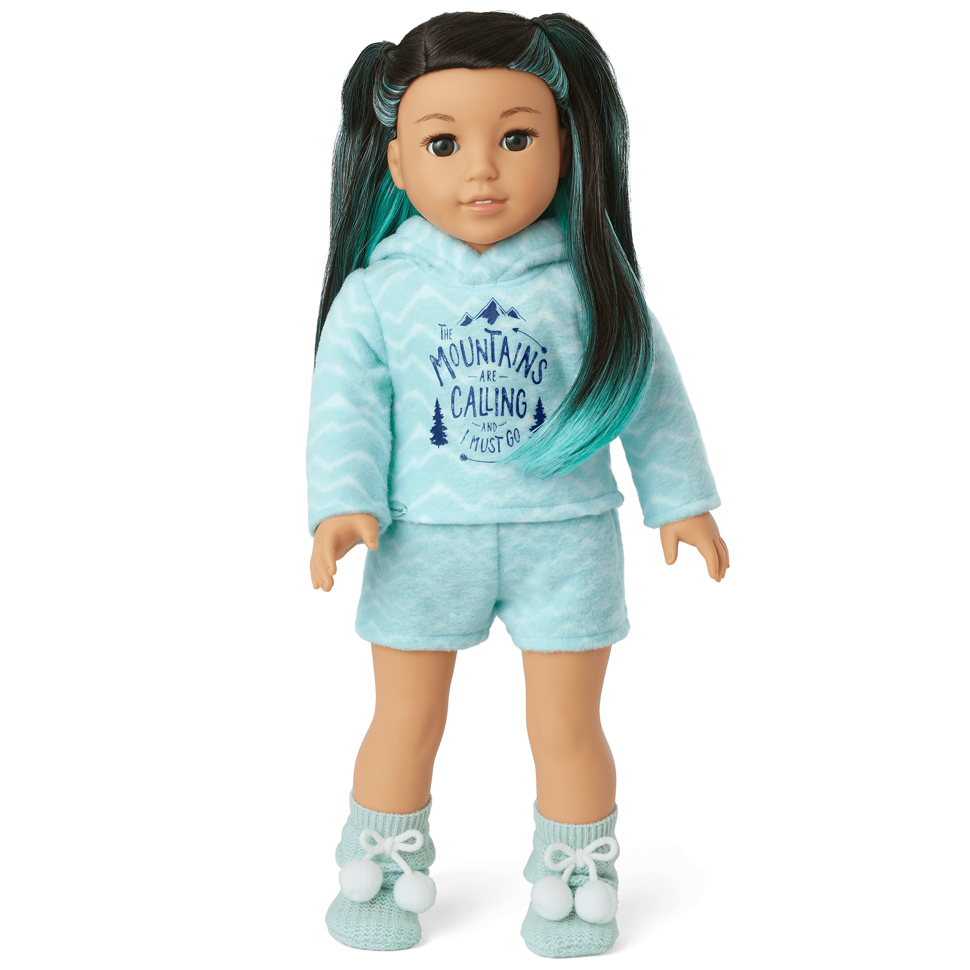Corinne's Powder Blue Pajamas for 18-inch Dolls - Image 2