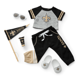 American Girl x NFL New Orleans Saints Fan Outfit & Accessories for 18-inch Dolls