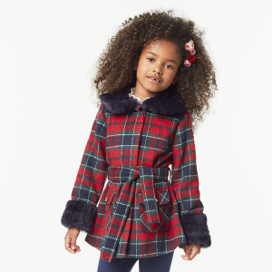 American Girl  x Janie and Jack Fur-Trim Plaid Coat for Girls