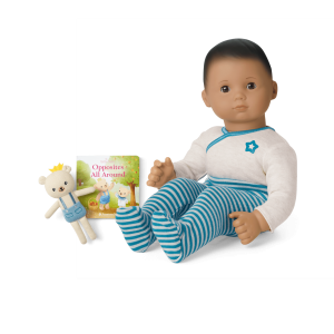 Bitty Baby Doll #5 in Soft Blue + Bear Friend & Board Book