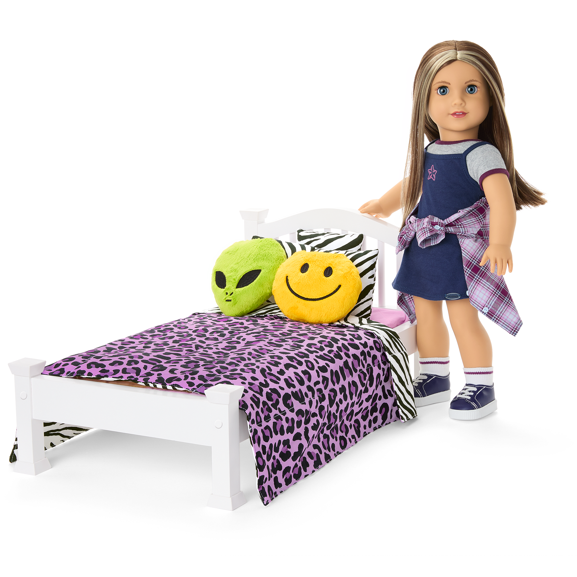 Nicki's Bed & Animal-Print Bedding Set for 18-inch Dolls (Historical Characters) - Image 2