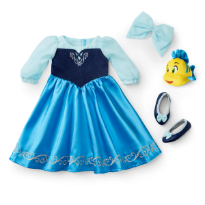 American Girl  Disney Princess Ariel Day Dress. Flounder & Accessories for 18-inch Dolls