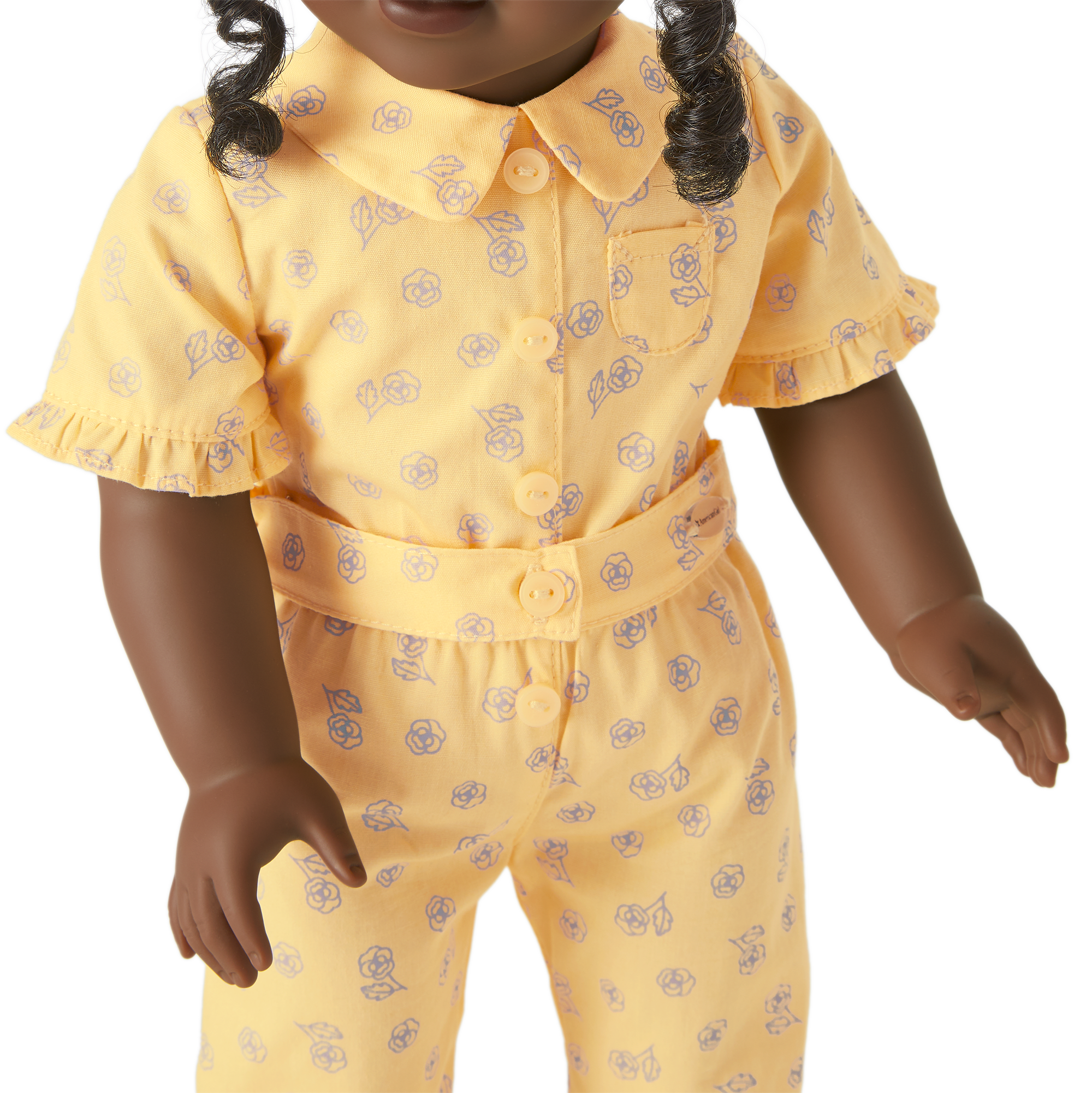 Claudie's Yellow Bloom Pajamas for 18-inch Dolls (Historical Characters) - Image 5