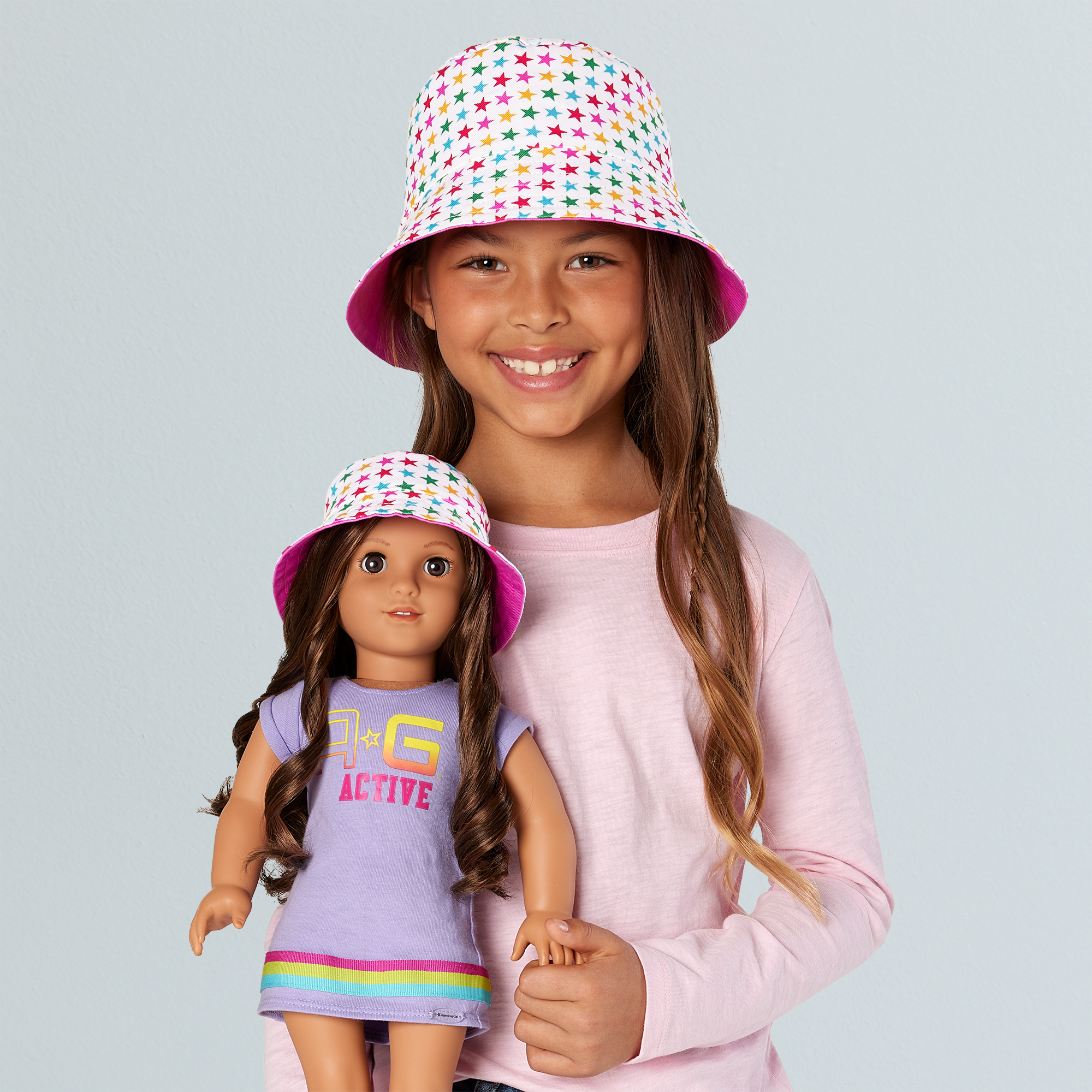 AG Star Bucket Hat Set for Girls & Dolls - Image 3