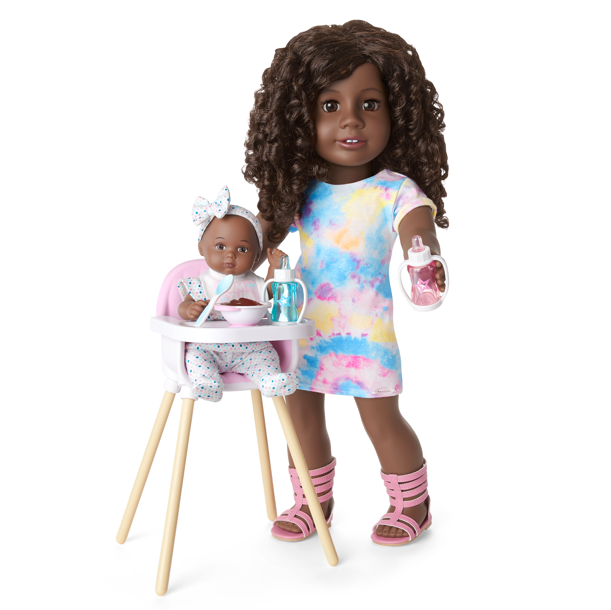 Little Bitty Baby Layette & High Chair Set for 7.75-inch Dolls