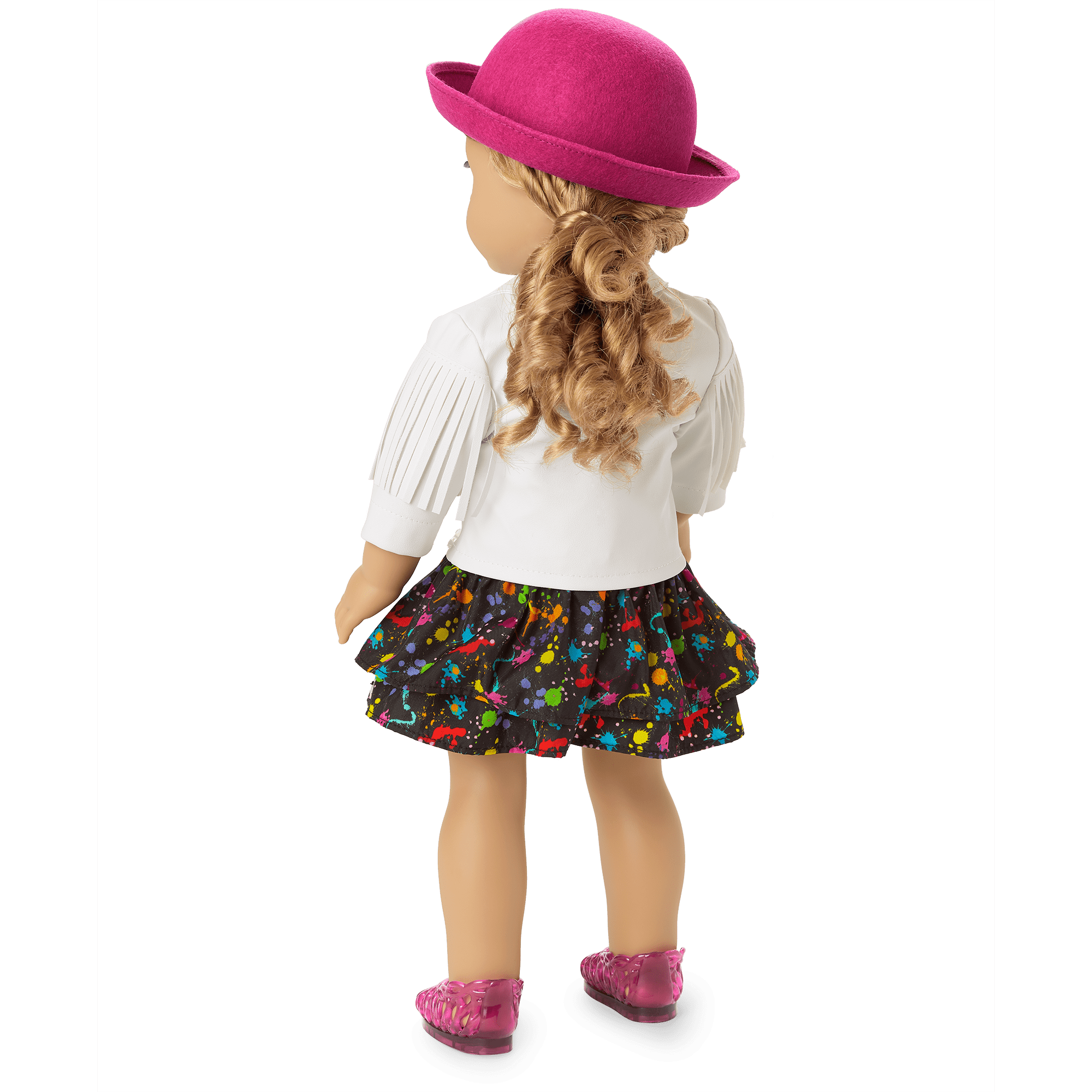 Courtney's White Fringe Jacket for 18-inch Dolls (Historical Characters) - Image 3