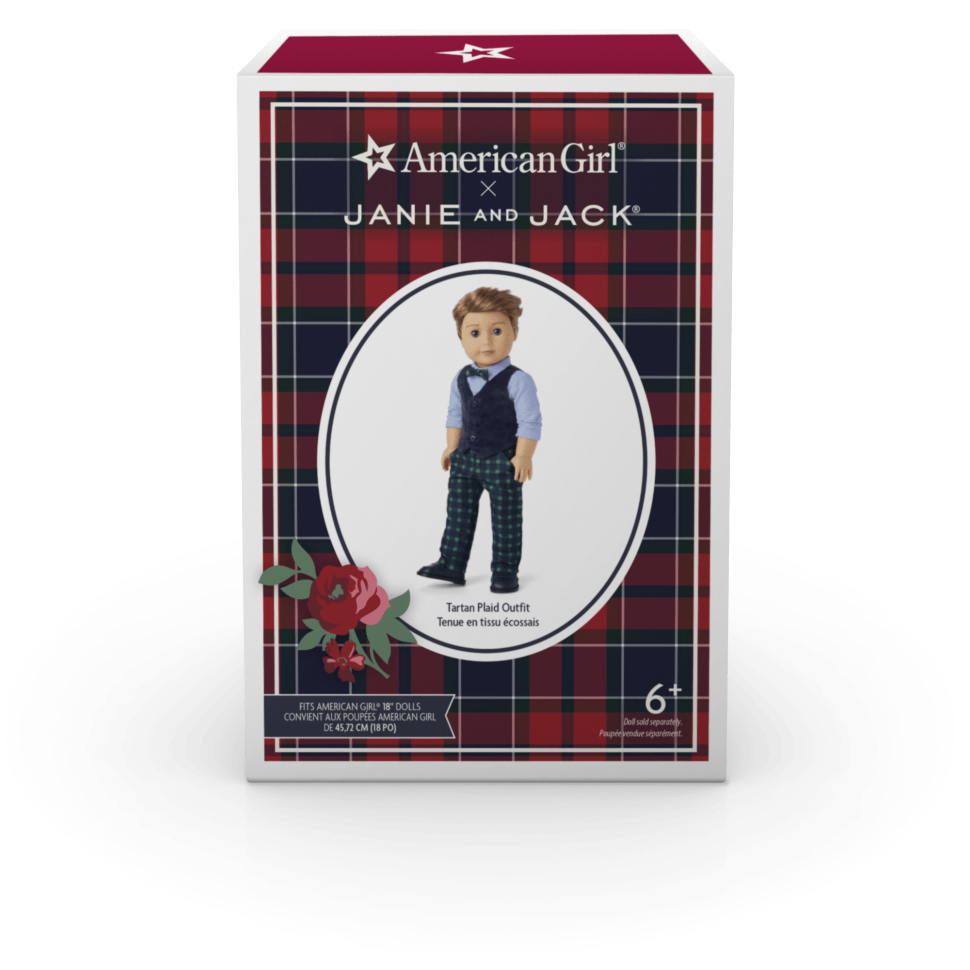 American Girl x Janie and Jack Tartan Plaid Outfit for 18-inch Dolls - Image 7