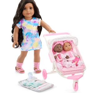 Little Bitty Baby  Double Stroller Set for 7.75-inch Dolls