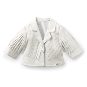 Courtney's  White Fringe Jacket for 18-inch Dolls (Historical Characters)