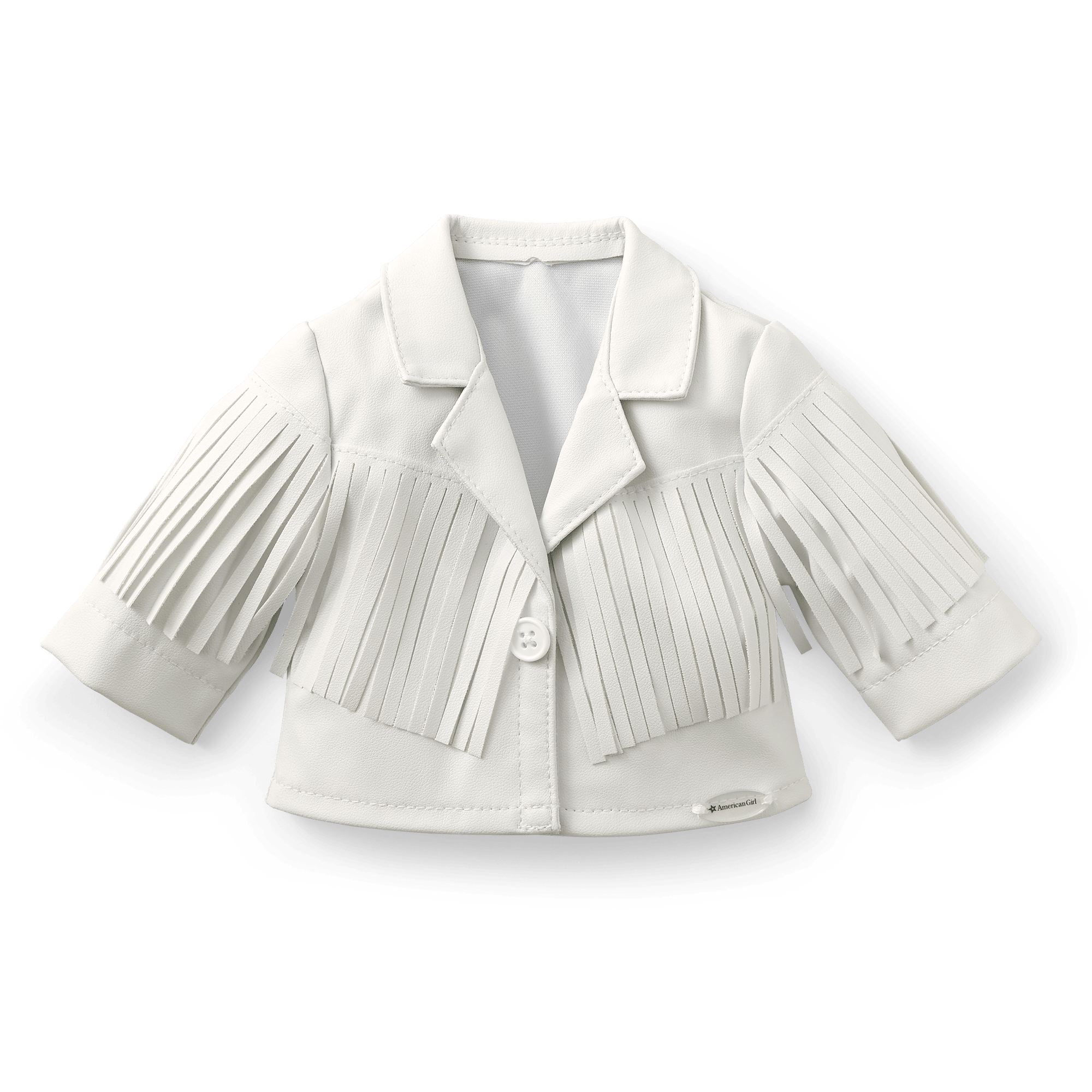 Courtney's White Fringe Jacket for 18-inch Dolls (Historical Characters)