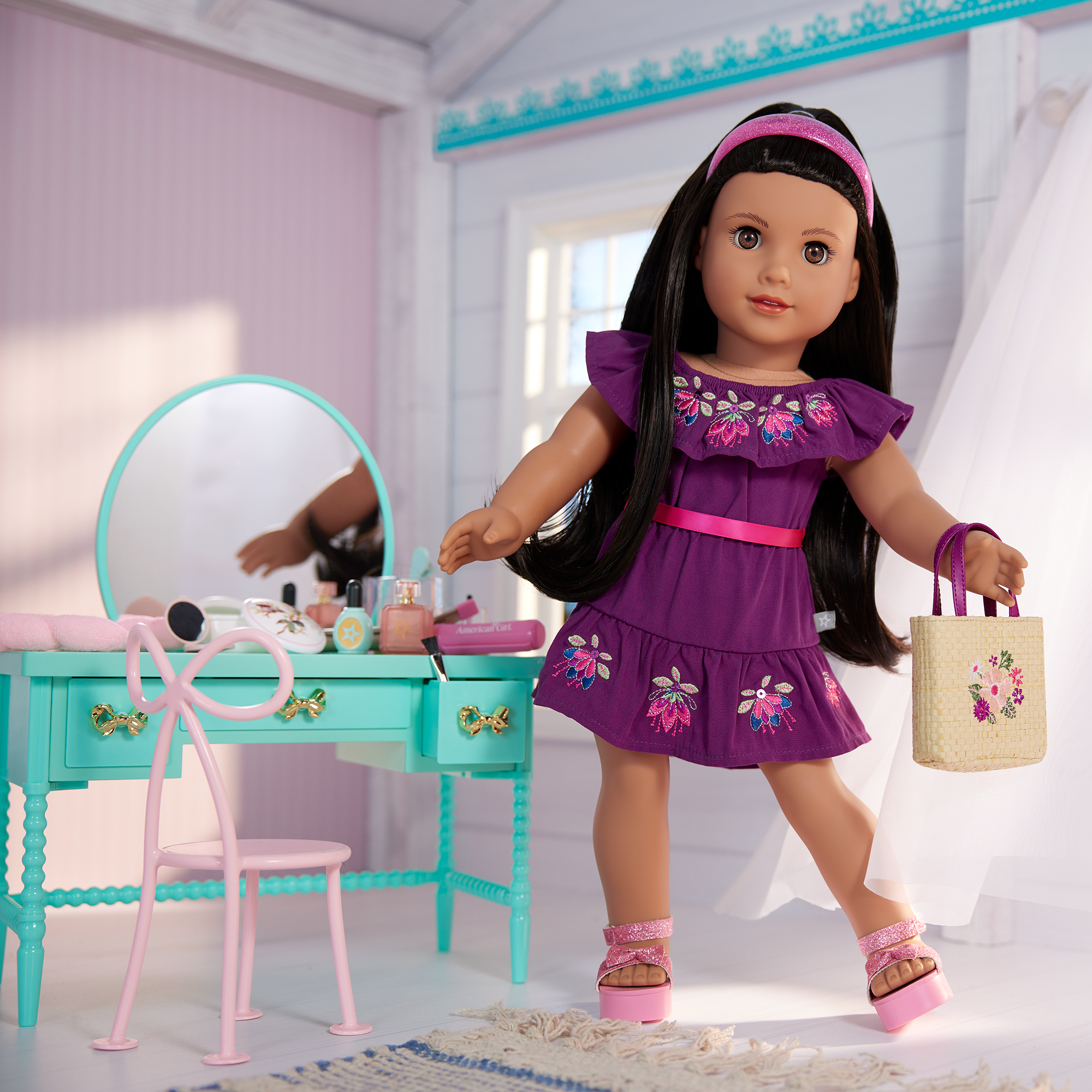 Raquel's Beach Party Dress for 18-inch Dolls (Girl of the Year 2026) - Image 9