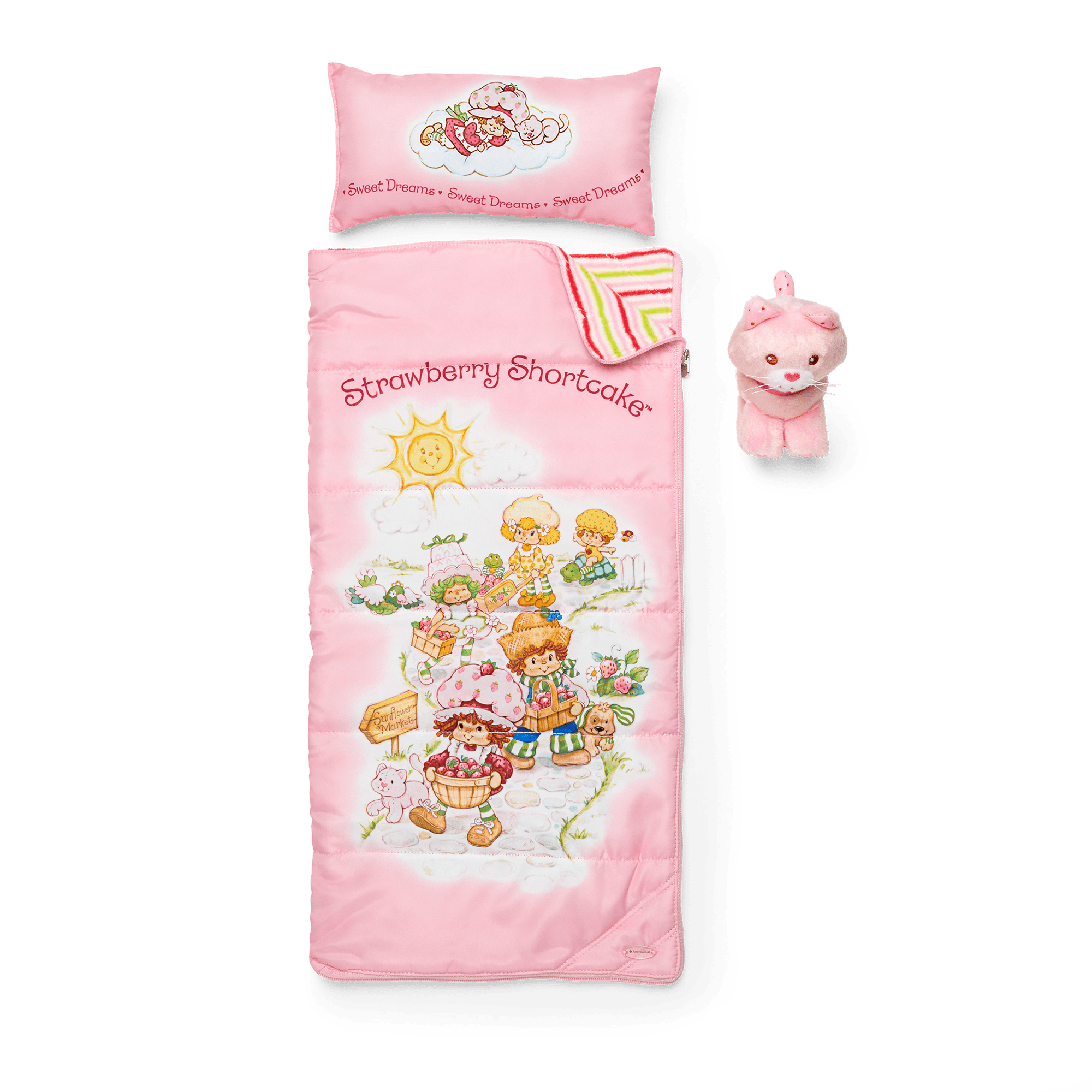 Courtney's Strawberry Shortcake Sleeping Bag Set for 18-inch Dolls (Historical Characters)