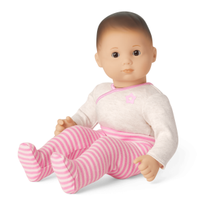 Bitty Baby Doll #2 with brown hair in Pretty Pink