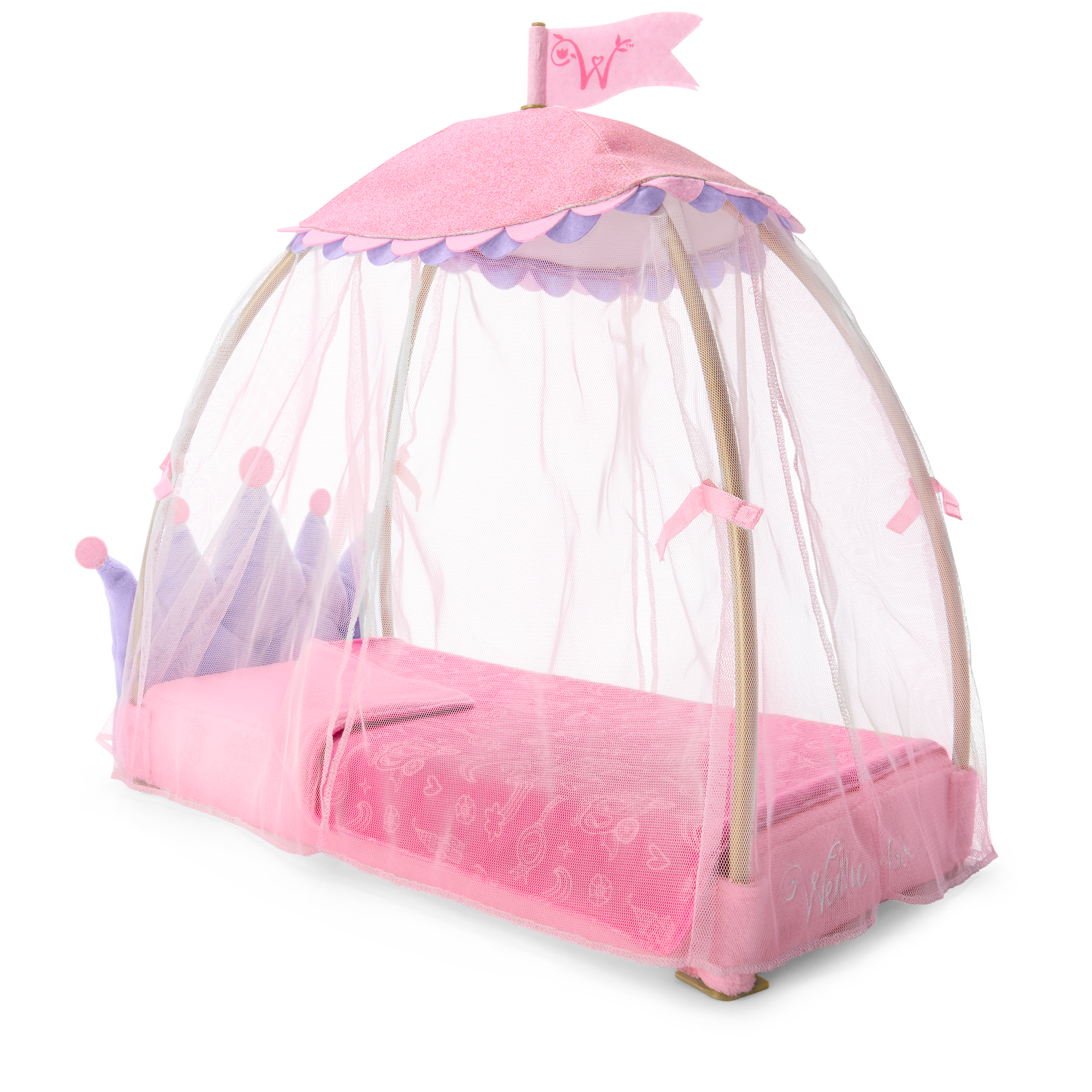 Royal Canopy Bed for WellieWishers Dolls