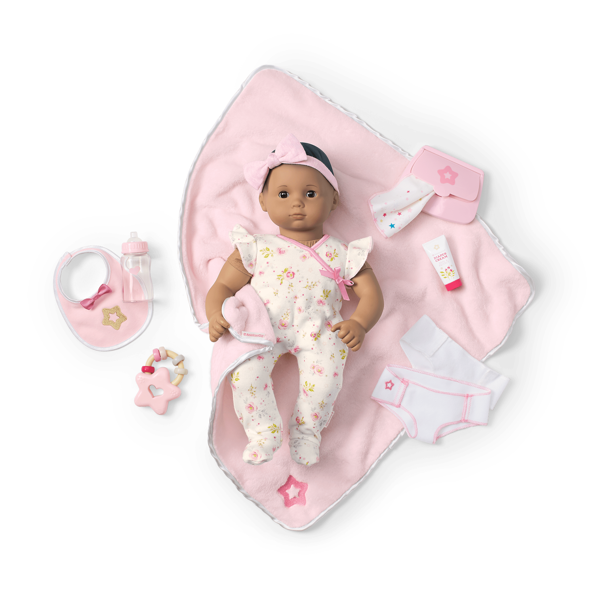 Bitty Baby Doll #5 with brown hair Care & Play Set - Image 3